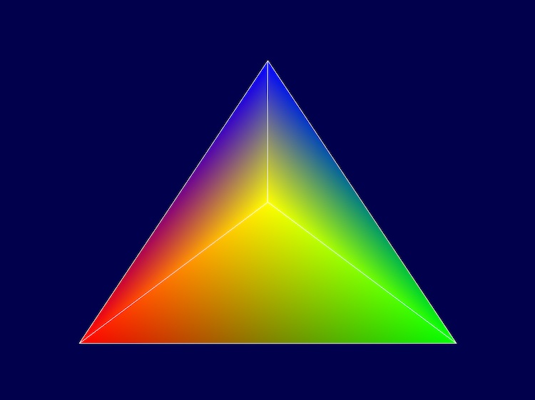 The multi-coloured tetrahedron